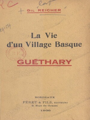 cover image of La vie d'un village basque